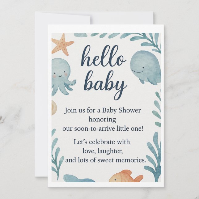  "You're Invited! Baby Shower Invitation Card (Front)