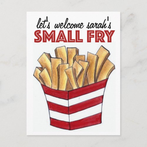 Youre Invited Baby Shower Smally Fry French Fries Invitation Postcard