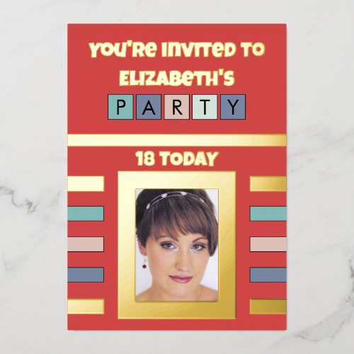 You're invited birthday party 18 today red