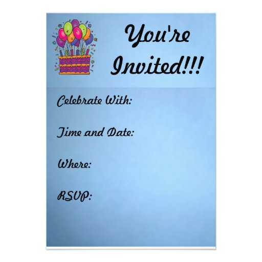 You're Invited Birthday Party Card 5