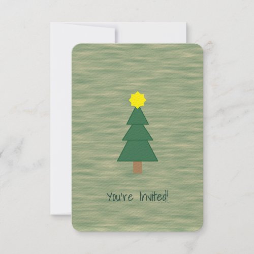 Youre Invited Casual Rustic Christmas Tree Invitation