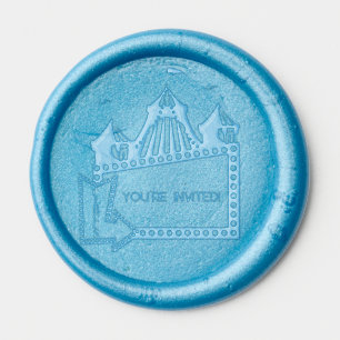 You're Invited! Circus Big Top Wax Seal Sticker