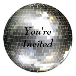 You're Invited - Disco Ball Card