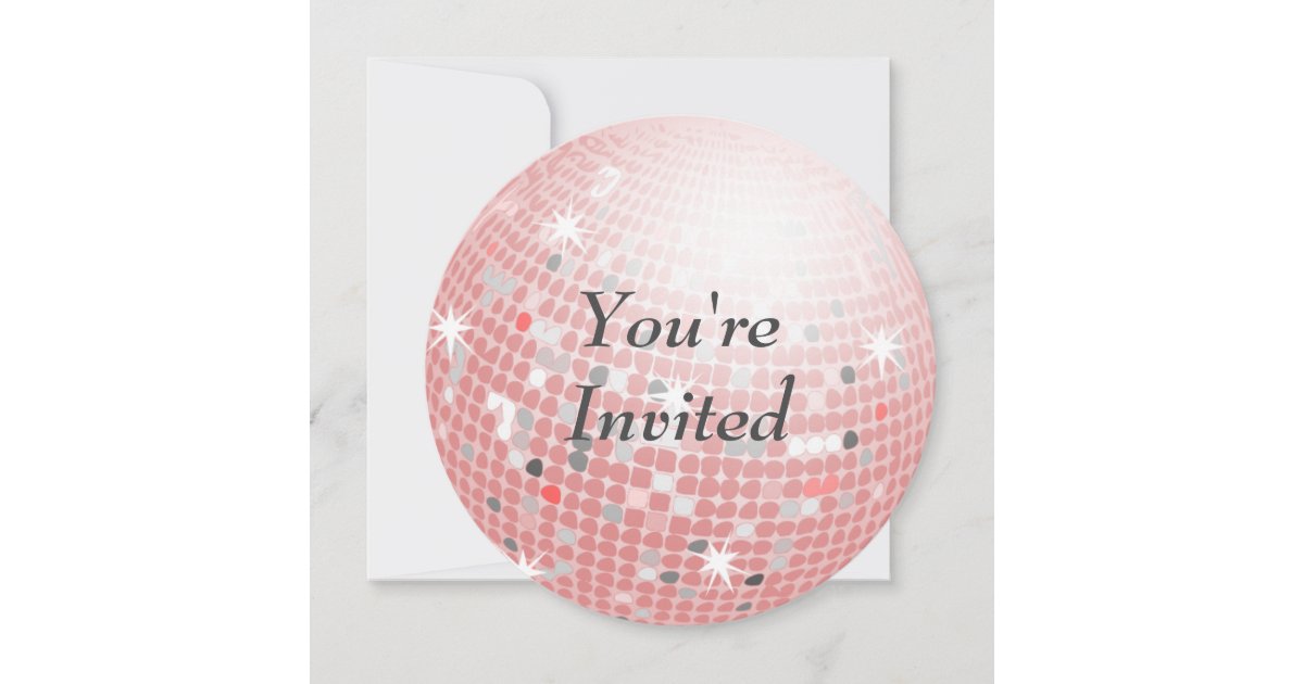 You're Invited - Disco Ball Invitation | Zazzle