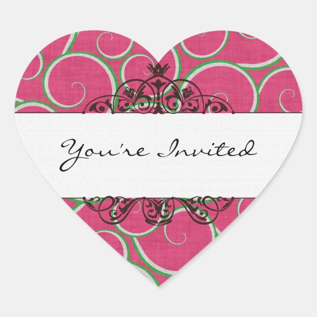 You're Invited Heart Sticker (Front)