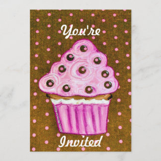 You're Invited Pink Cupcakes Invitation