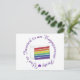 You're Invited Rainbow Cake Engagement Party Invitation Postcard | Zazzle