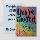 You're invited rainbow CUSTOM Invitation card | Zazzle