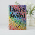 You're invited rainbow CUSTOM Invitation card | Zazzle
