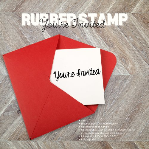 Youre Invited Rubber Stamp