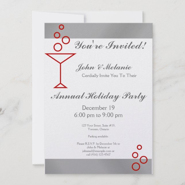 You're Invited! Silver Invitation (Front)