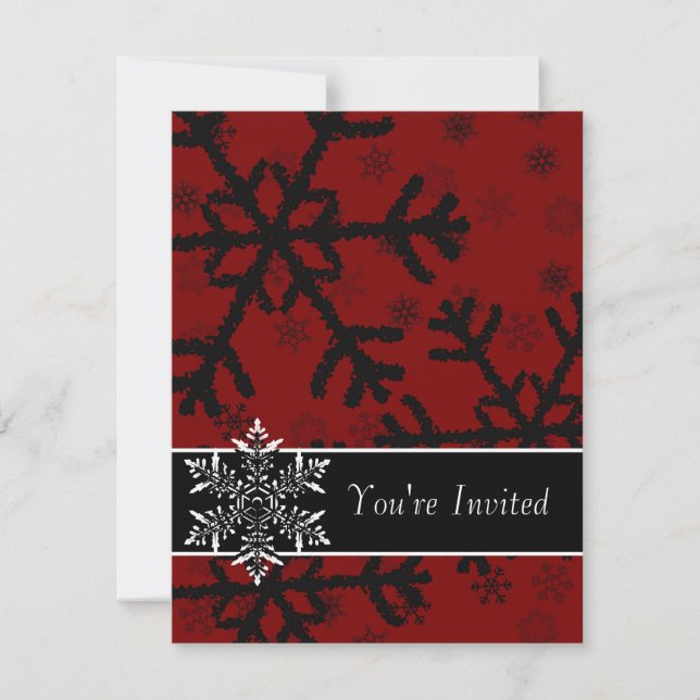 You're Invited Snowflakes Invitation (Front)