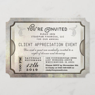 You're Invited Sophisticate Ticket Corporate Event Invitation