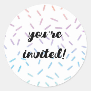 You're Invited - Sprinkle Sticker
