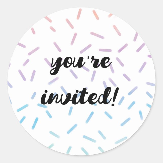 You're Invited - Sprinkle Sticker (Front)