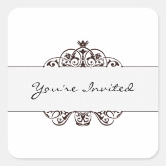 You're Invited Square Sticker