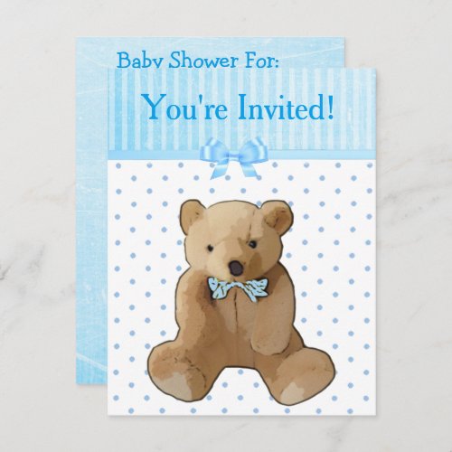 Youre Invited Teddy Bear Baby Shower Invitations