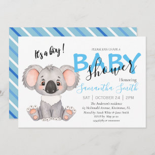 You're Invited to a Koala Baby Shower Announcement