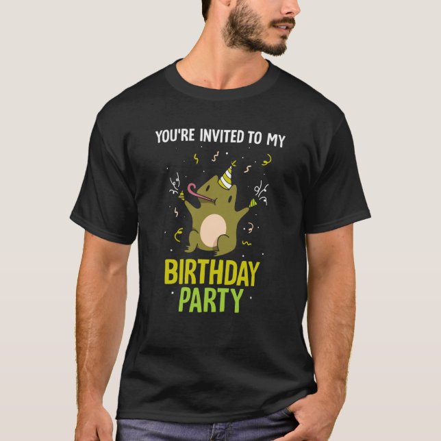You're Invited To My Birthday Party Celebrate Team T-Shirt (Front)