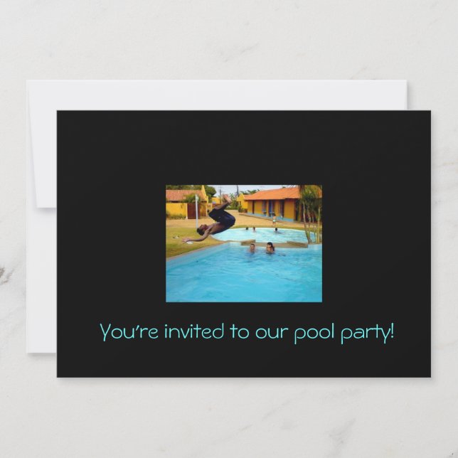 You're invited to our pool party! invitation (Front)