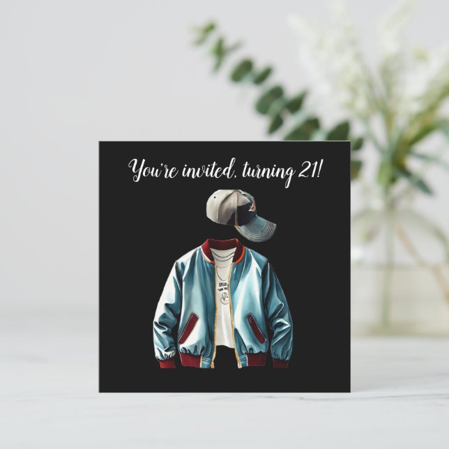 You're Invited, Turning 21! Invitation (Standing Front)