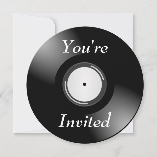 You're Invited - Vinyl Record Invitation (Front)