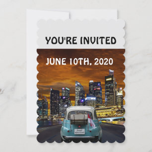 YOU'RE INVITED WEDDING INVITATION, CAR CARD