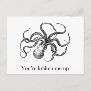 'You're kraken me up' Postcard