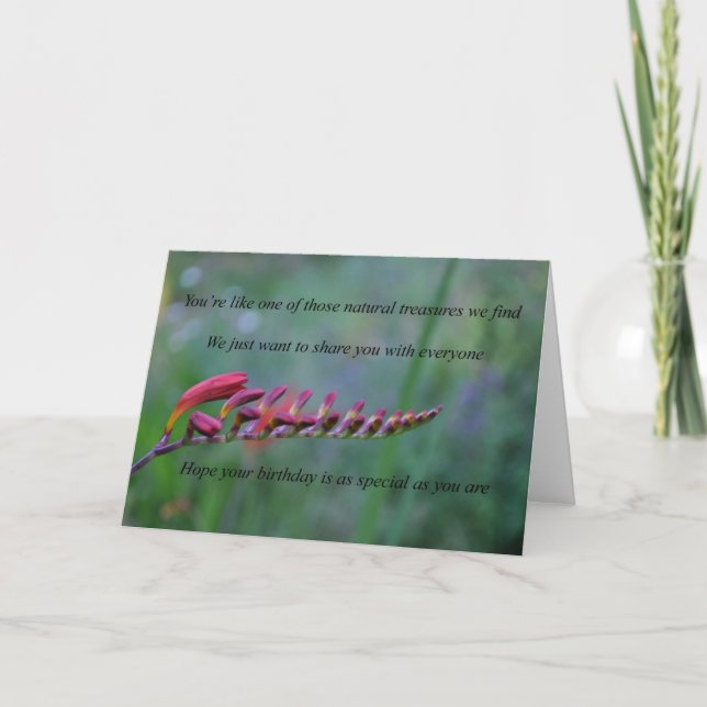 You're Like One of Those Natural Treasures-Bday Card (Front)