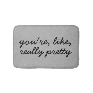 You're like really pretty rustic chic burlap linen bathroom mat