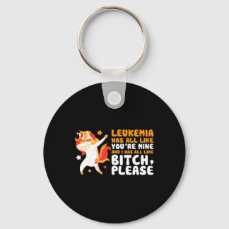 You're Mine Please Unicorn Leukemia Awareness Gift Keychain