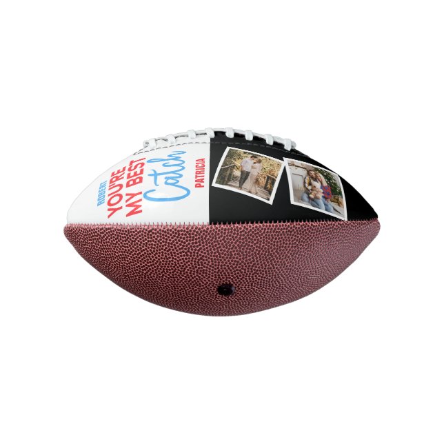 You're My Best Catch 2 Photo Mr & Mrs Couple Names Football (Rotated 270)