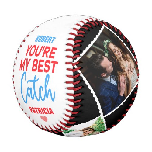 Youre My Best Catch 4 Photo Mr  Mrs Couple Names Baseball