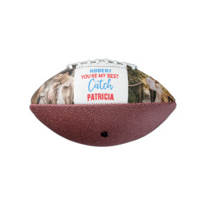 You're My Best Catch Custom 2 Photo Couple Names F Football