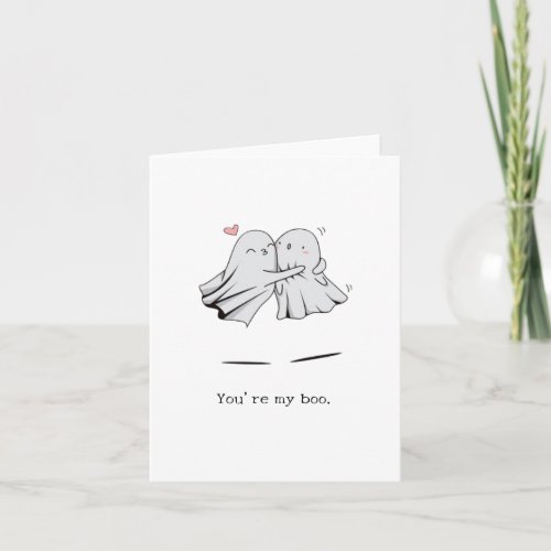 Youre My Boo Card _ Spooky Love Greeting Card 