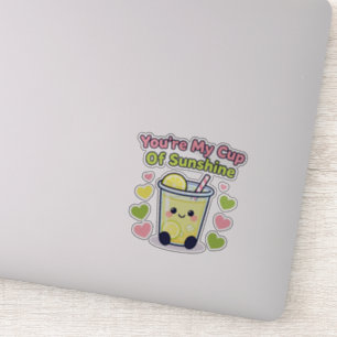 You're My Cup of Sunshine Cute Lemonade Kawaii Des Sticker