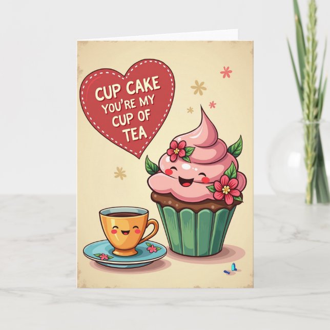 Youre My Cup Of Tea Cupcake Card (Front)