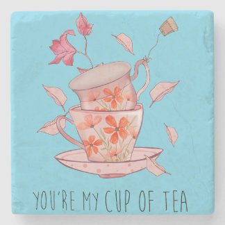 You're My Cup of Tea - Valentine, Anniversary Stone Coaster