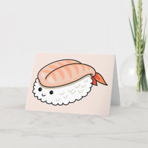 You're my ebi-thing sushi pun letterpress thank you card