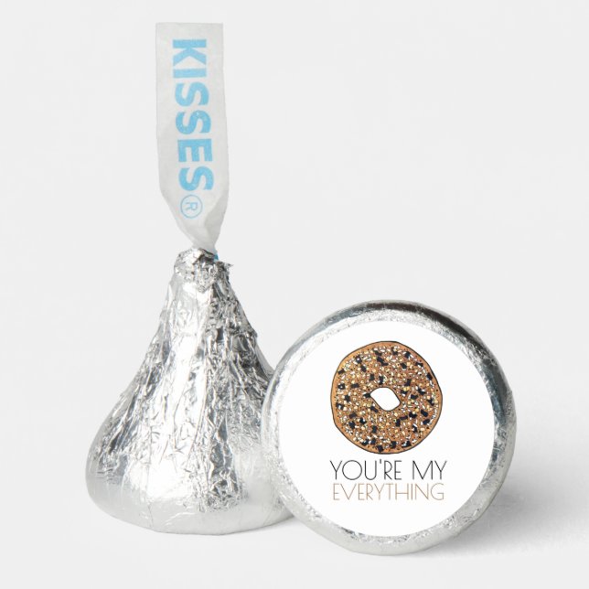 You're My Everything Bagel Breakfast Food Love Hershey®'s Kisses® (Front)