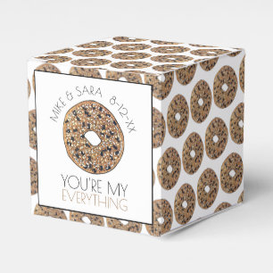You're My Everything Bagel Foodie Wedding Favor Boxes