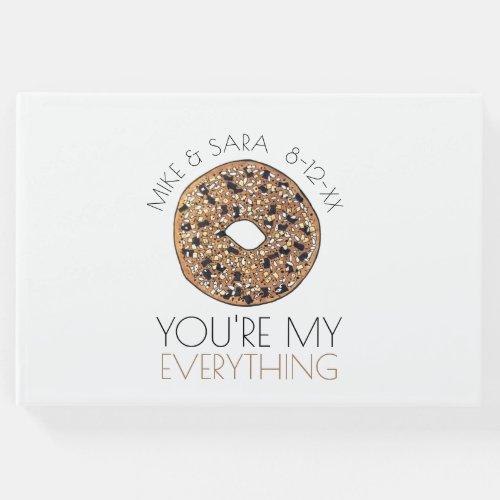 Youre My Everything Bagel Foodie Wedding Favor Guest Book