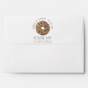 You're My Everything Bagel Wedding Engagement Envelope