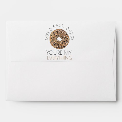 Youre My Everything Bagel Wedding Engagement Envelope