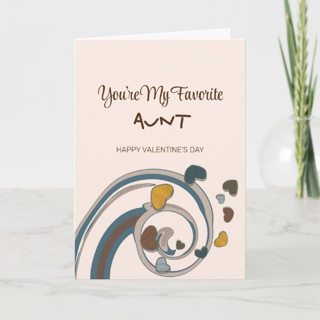 You're My Favorite Aunt Valentine's Day Holiday Card (Front)