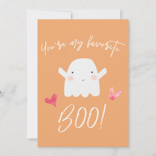 "You're my favorite Boo!" Cute Halloween Ghost Holiday Card