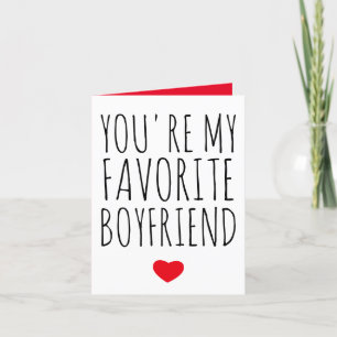 You're My Favorite Boyfriend Valentine's Day Letterpress Thank You Card
