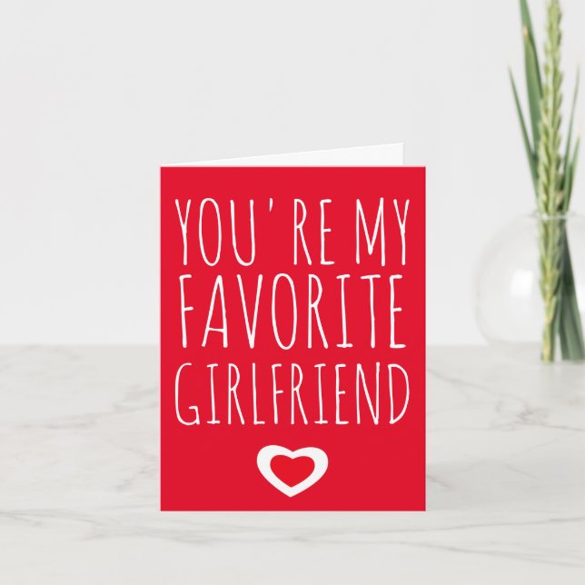 You're My Favorite Girlfriend  Thank You Card (Front)