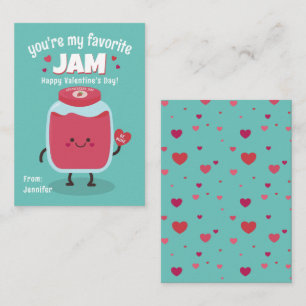 You're My Favorite Jam Classroom Valentine's Day Note Card