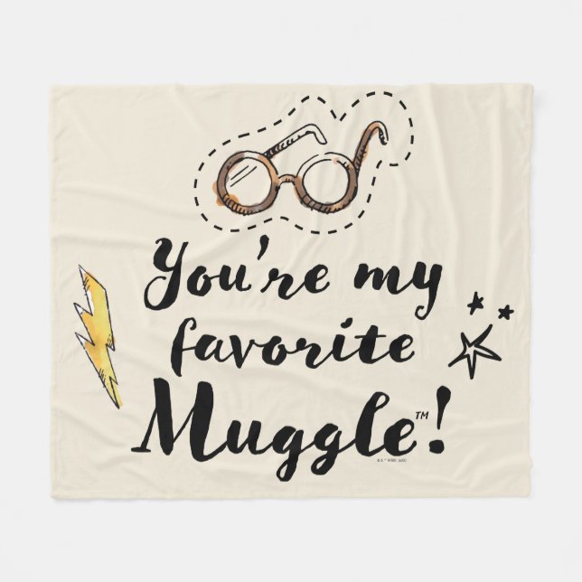 You're My Favorite Muggle™ Fleece Blanket (Front (Horizontal))